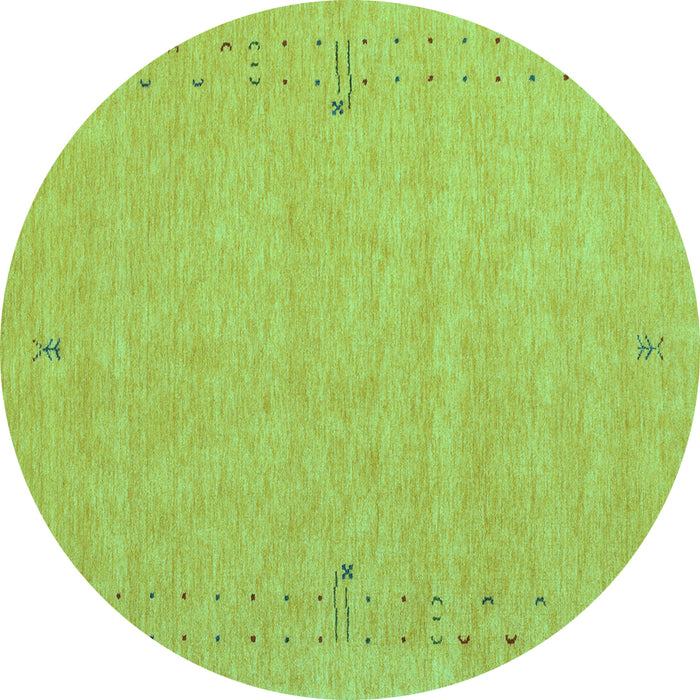 Round Machine Washable Abstract Turquoise Contemporary Area Rugs, wshcon153turq