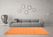 Machine Washable Abstract Orange Contemporary Area Rugs in a Living Room, wshcon153org