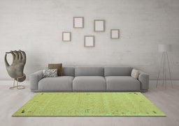 Machine Washable Abstract Light Blue Contemporary Rug in a Living Room, wshcon153lblu