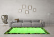 Machine Washable Solid Green Modern Area Rugs in a Living Room,, wshcon1540grn