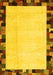 Solid Yellow Modern Rug, con1540yw