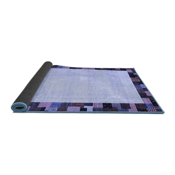 Sideview of Solid Blue Modern Rug, con1540blu