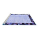 Sideview of Machine Washable Solid Blue Modern Rug, wshcon1540blu