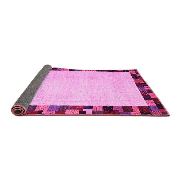 Sideview of Solid Pink Modern Rug, con1540pnk