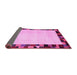 Sideview of Solid Pink Modern Rug, con1540pnk