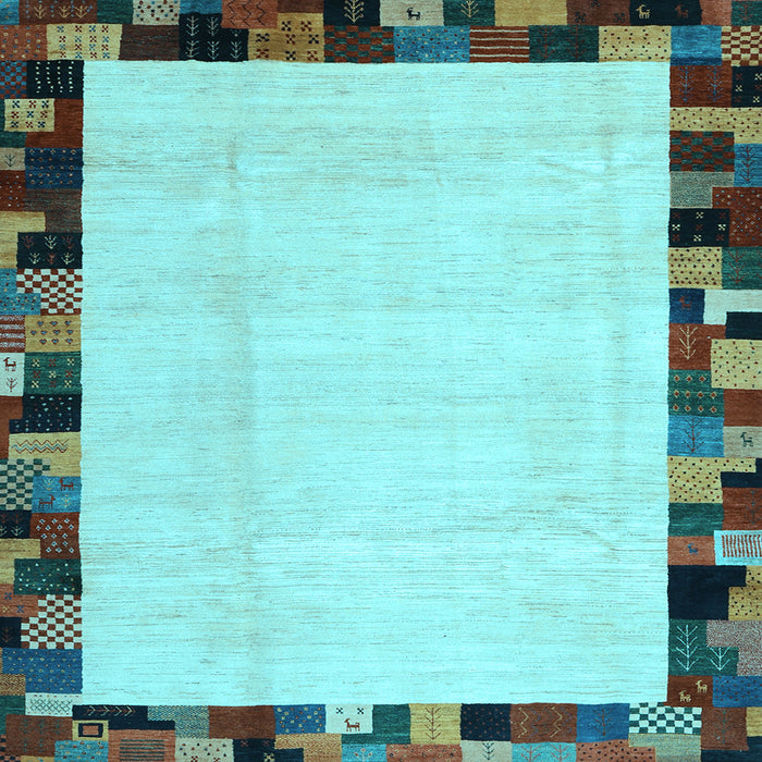 Square Solid Light Blue Modern Rug, con1540lblu