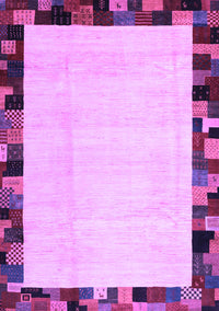 Solid Purple Modern Rug, con1540pur