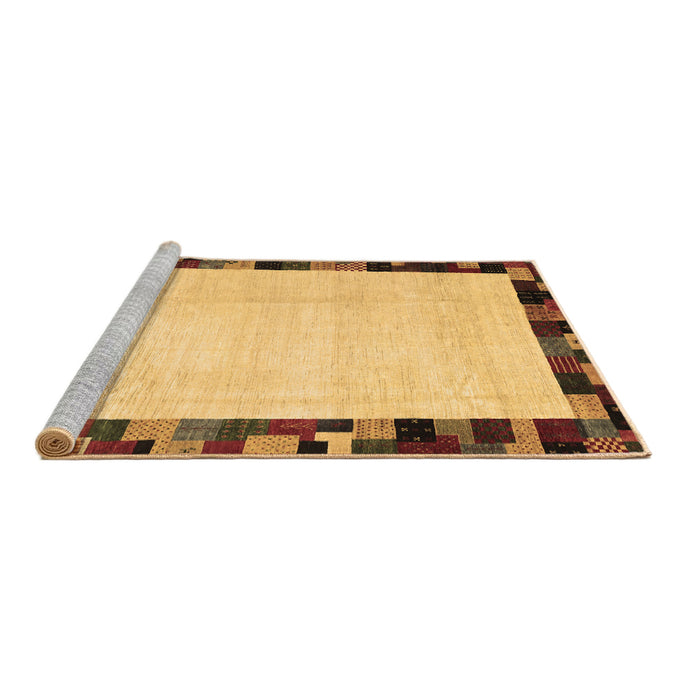 Sideview of Machine Washable Solid Brown Modern Rug, wshcon1540brn