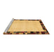 Sideview of Machine Washable Solid Brown Modern Rug, wshcon1540brn