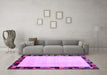 Machine Washable Solid Purple Modern Area Rugs in a Living Room, wshcon1540pur