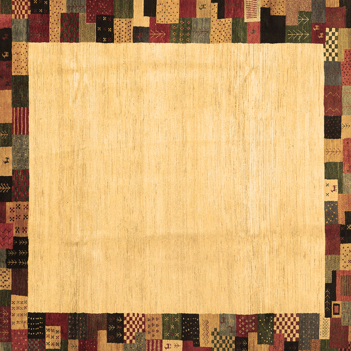 Square Solid Brown Modern Rug, con1540brn