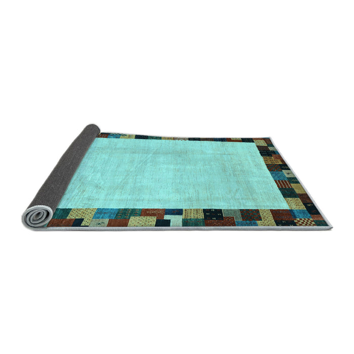 Sideview of Solid Light Blue Modern Rug, con1540lblu