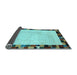 Sideview of Solid Light Blue Modern Rug, con1540lblu