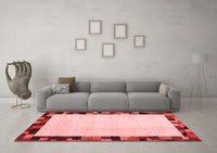 Machine Washable Solid Red Modern Rug, wshcon1540red