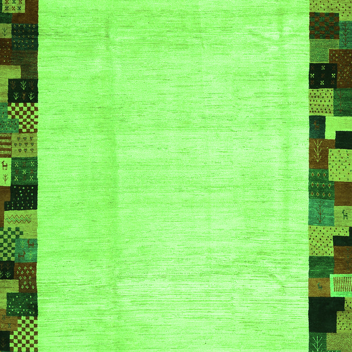 Solid Green Modern Rug, con1540grn