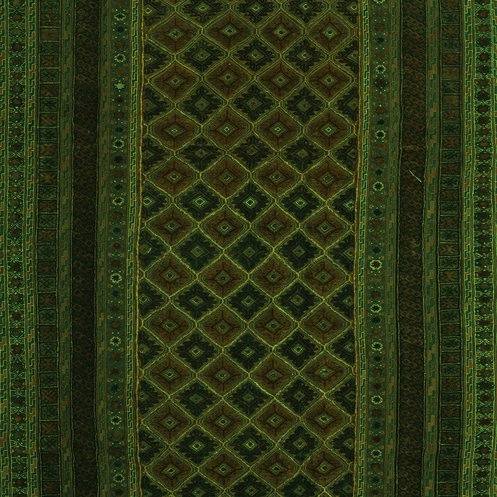 Serging Thickness of Machine Washable Abstract Green Contemporary Area Rugs, wshcon1541grn