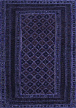 Abstract Blue Contemporary Rug, con1541blu