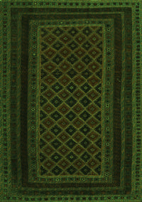 Abstract Green Contemporary Rug, con1541grn