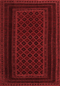 Abstract Red Contemporary Rug, con1541red