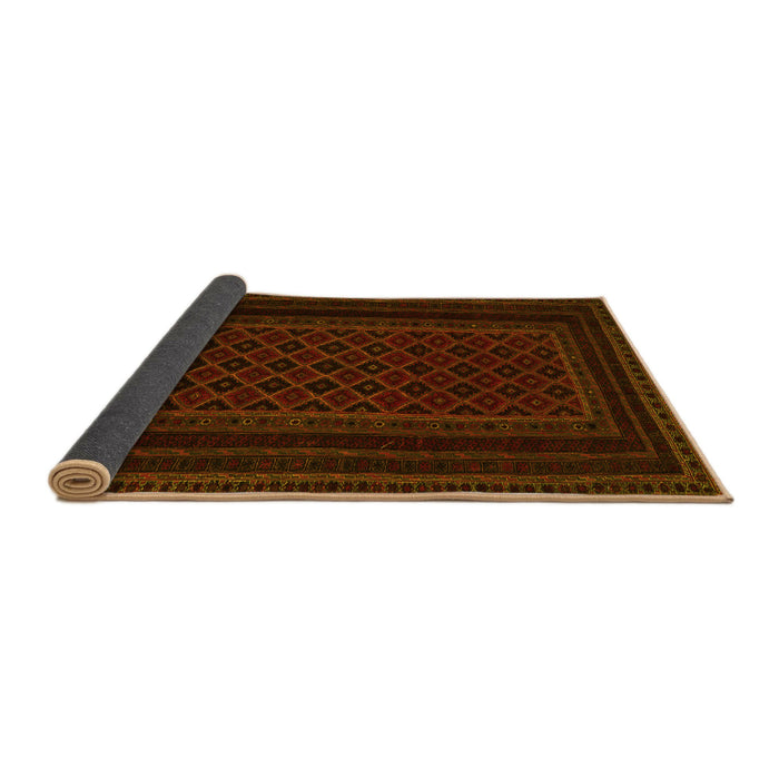 Sideview of Abstract Yellow Contemporary Rug, con1541yw