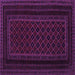 Square Machine Washable Abstract Purple Contemporary Area Rugs, wshcon1541pur