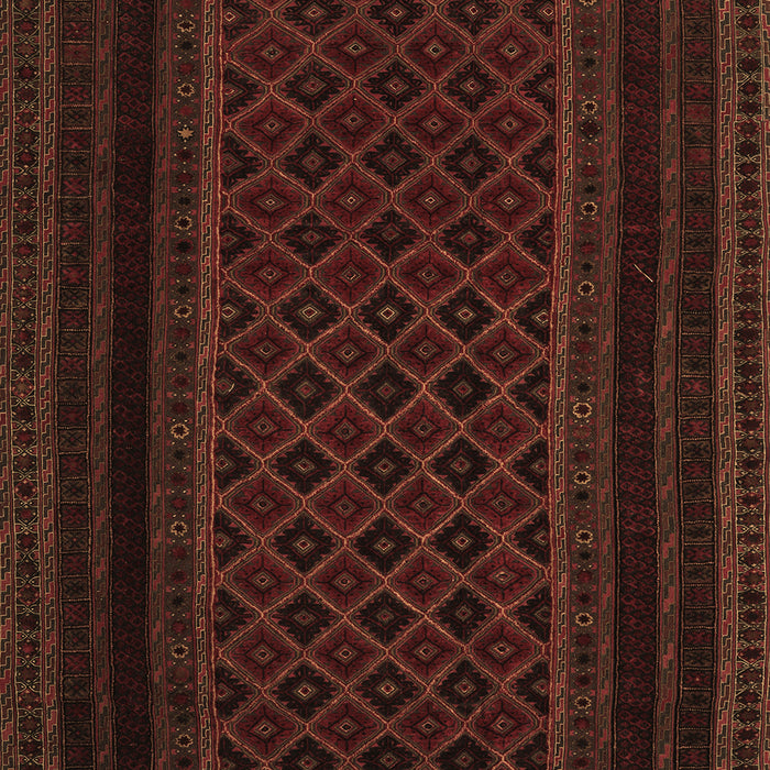 Machine Washable Abstract Brown Contemporary Rug, wshcon1541brn