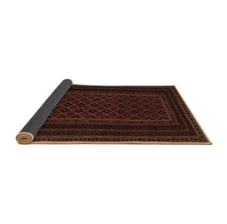 Sideview of Abstract Brown Contemporary Rug, con1541brn