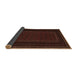 Sideview of Abstract Brown Contemporary Rug, con1541brn