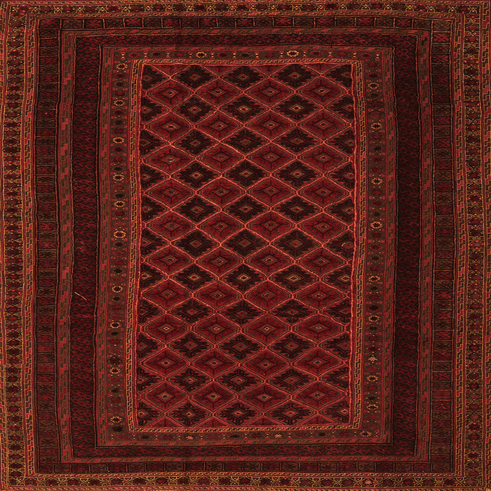 Serging Thickness of Abstract Orange Contemporary Rug, con1541org