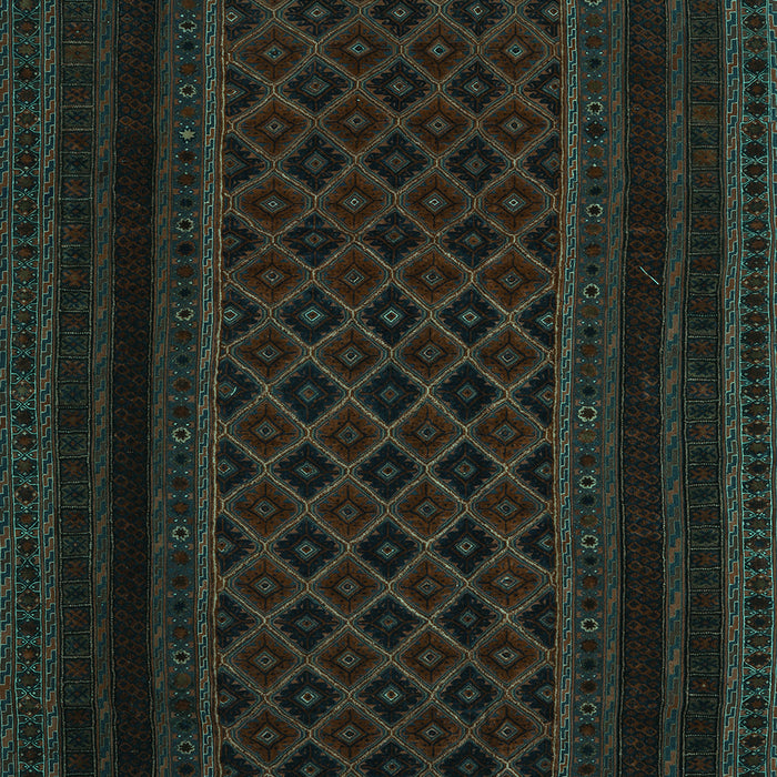 Abstract Turquoise Contemporary Rug, con1541turq