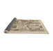 Thickness of Contemporary Dark Almond Brown Modern Rug, con1542