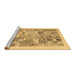 Sideview of Machine Washable Abstract Brown Contemporary Rug, wshcon1542brn