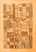 Serging Thickness of Machine Washable Abstract Orange Contemporary Area Rugs, wshcon1542org