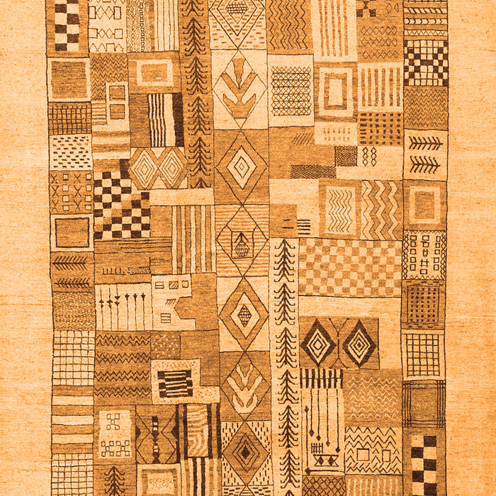 Serging Thickness of Machine Washable Abstract Orange Contemporary Area Rugs, wshcon1542org