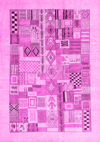 Abstract Pink Contemporary Rug, con1542pnk