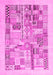 Abstract Pink Contemporary Rug, con1542pnk