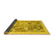 Sideview of Abstract Yellow Contemporary Rug, con1542yw