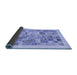 Sideview of Abstract Blue Contemporary Rug, con1542blu