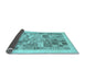 Sideview of Abstract Light Blue Contemporary Rug, con1542lblu