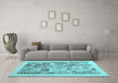 Machine Washable Abstract Light Blue Contemporary Rug in a Living Room, wshcon1542lblu