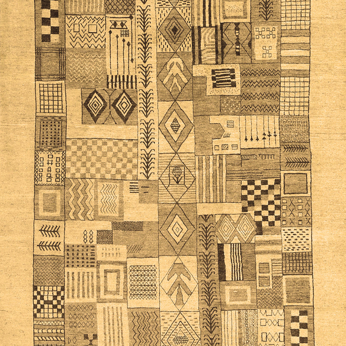 Machine Washable Abstract Brown Contemporary Rug, wshcon1542brn