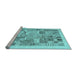 Sideview of Machine Washable Abstract Light Blue Contemporary Rug, wshcon1542lblu