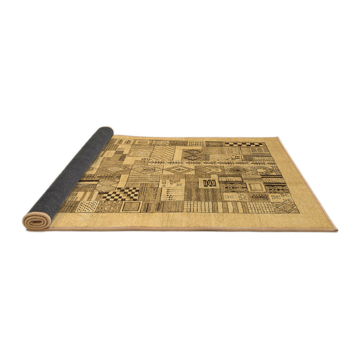 Sideview of Abstract Brown Contemporary Rug, con1542brn