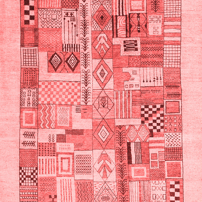 Machine Washable Abstract Red Contemporary Rug, wshcon1542red