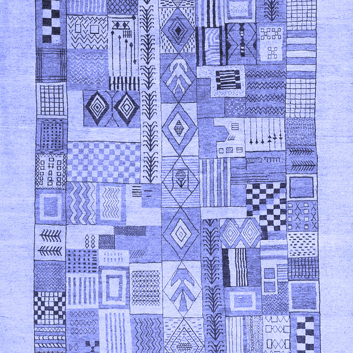 Machine Washable Abstract Blue Contemporary Rug, wshcon1542blu
