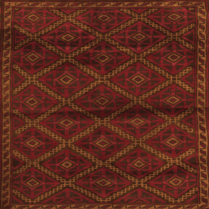 Serging Thickness of Abstract Orange Contemporary Rug, con1543org