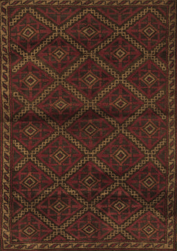 Abstract Brown Contemporary Rug, con1543brn