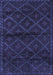 Abstract Blue Contemporary Rug, con1543blu