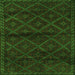 Serging Thickness of Abstract Green Contemporary Rug, con1543grn