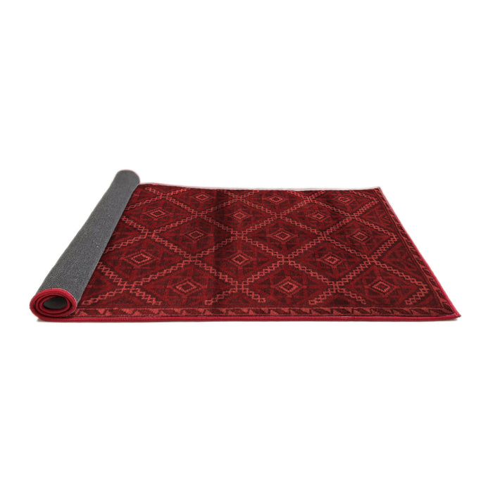 Abstract Red Contemporary Area Rugs